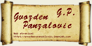 Gvozden Panzalović vizit kartica